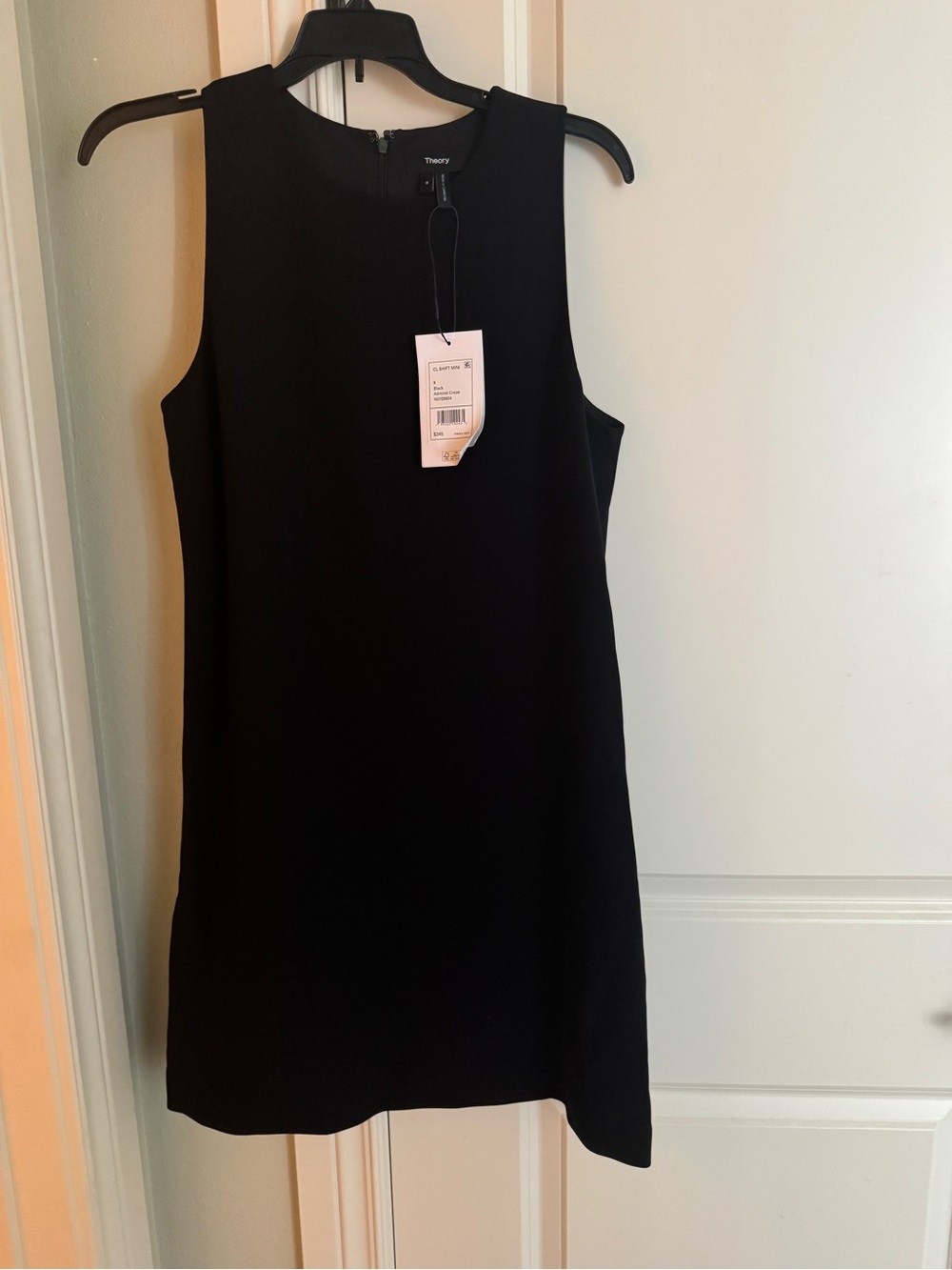 Theory Black Sleeveless Shift Dress